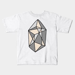 Faceted Gemstone- Neutral Kids T-Shirt